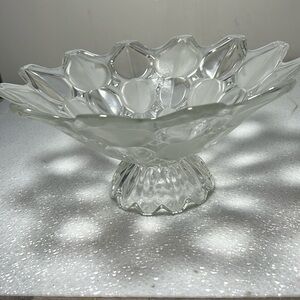 Glass Art Pedestal Large Glass Bowl